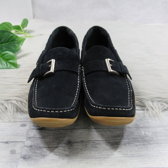 PRADA Navy Suede Loafers Women’s 39 US Size 9 - Picture 7 of 11